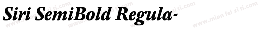 Siri SemiBold Regula字体转换